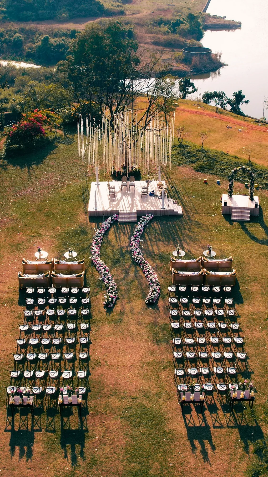 Wedding Venue Drone Marketing photographed from an aerial drone perspective